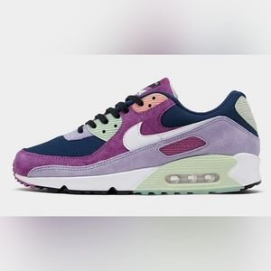 Nike Air Max 90 NRG Shoes Light Bordeaux Armory Navy DM0035-500 Men's Size 11